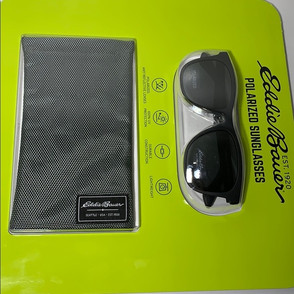 Eddie Bauer Unisex Polarized Sunglasses, Black - Picture 5 of 10